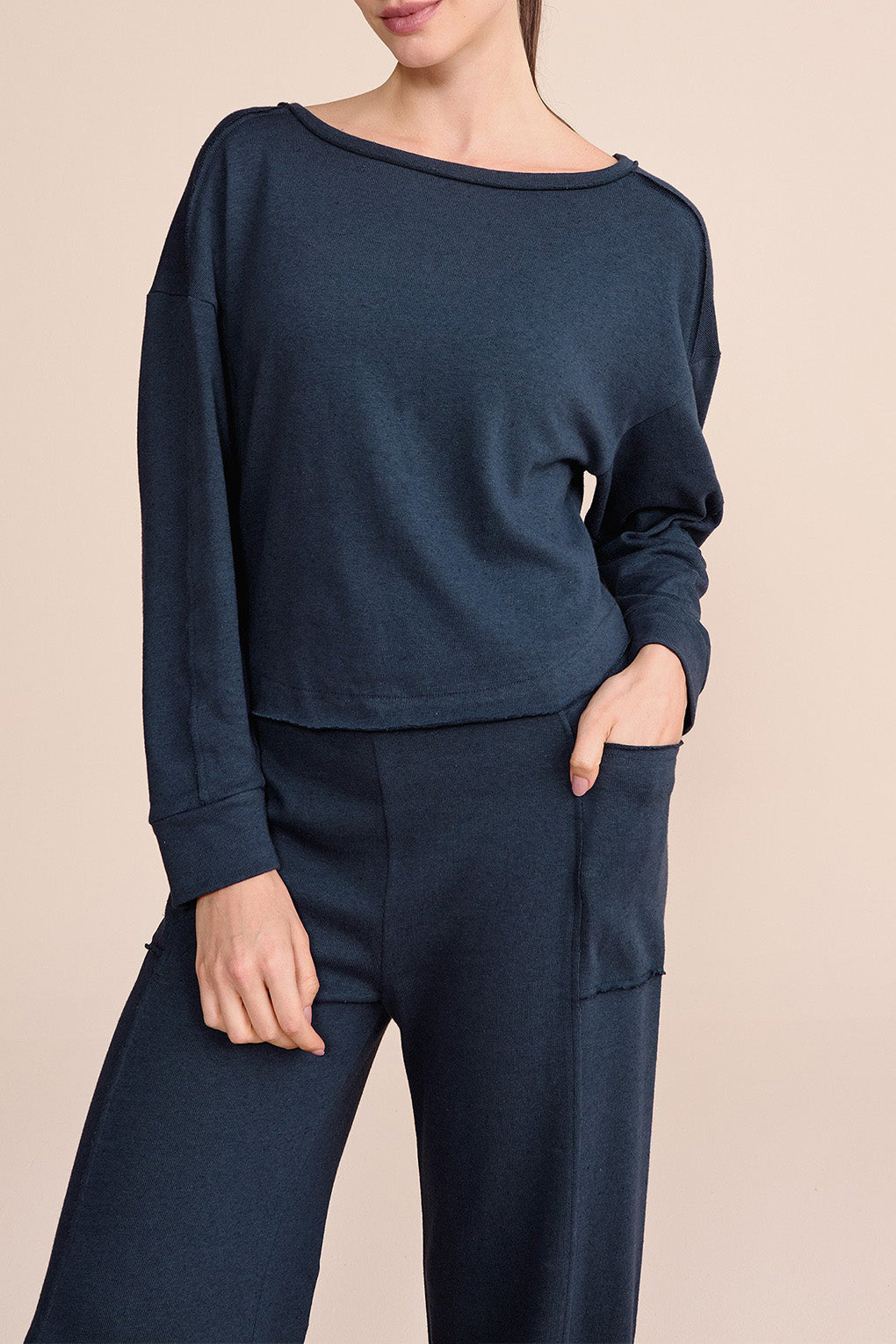 Slow Knit Straight-Leg Pants