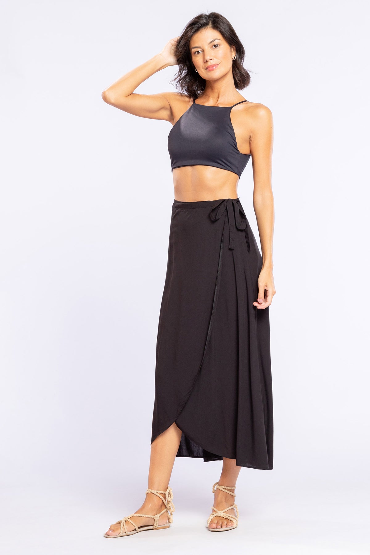 Essential Wrap Midi Skirt